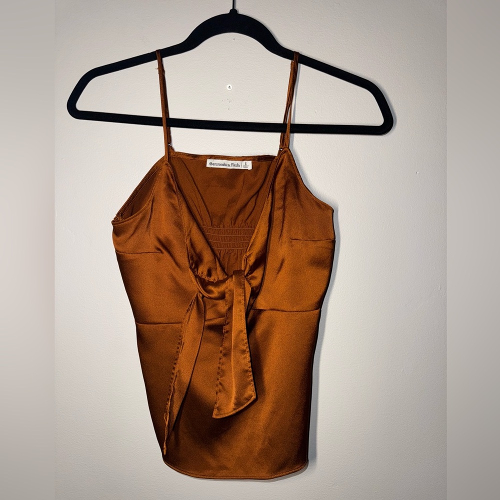 Abercrombie & Fitch Rust Satin Blouse